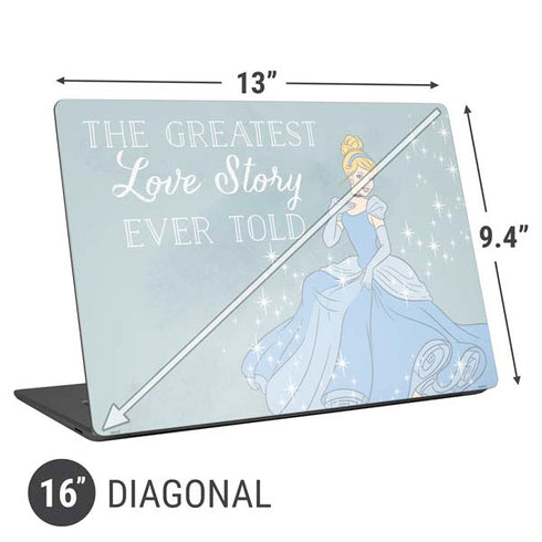 Disney Cinderella Greatest Love Story Ever Told Universal Laptop 16in (13 x 9.4in) Skin